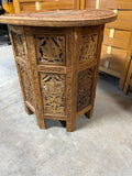 Carved Round Side Table