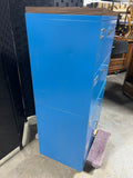 Blue Metal File Cabinet, 4 Drawers, with Key***HEAVY ITEM***READ DETAILS ON PICK UP POLICY***