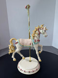 Large Resin Floral Vintage Carousel Horse