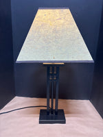 Black Metal Table Lamp with Paper Shade