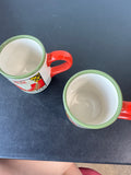 Pair of Nancy Thomas Celebrate Santa Coffee Mugs (B)