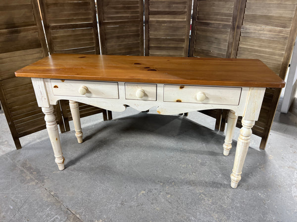 Ethan Allen Console Table with Three Drawers