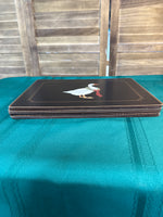 Set Of 8 Christmas Geese Placemats With Cork Back