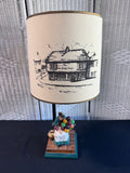 Black’s Lamp with Royal Doulton Old Balloon Seller & Old Curiosity Shop Shade (WORKS)