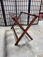 Slim Dark Wooden Folding Luggage Rack