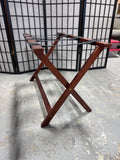 Slim Dark Wooden Folding Luggage Rack