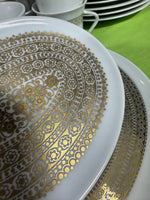 96-Piece Mikasa Tempo-Seventy Japan 5894 Midas Gold Filigree China Set