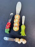 4-Piece Boston Warehouse Food Motif Spreaders (C)