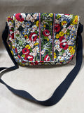 Vera Bradley Poppy Fields Crossbody Courier Travel Messenger Bag