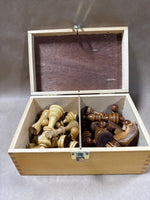 Wooden Chess Pieces With Box — 31 Pieces