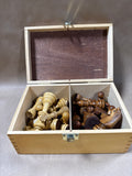 Wooden Chess Pieces With Box — 31 Pieces