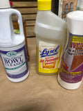 Lot of Household Cleaners - THESE ARE PREOWNED. MOST ARE 1/2 FULL TO FULL (C)