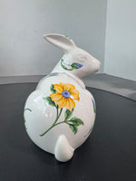 (A) Tiffany & Co. Sintra Porcelain Floral Bunny Figurine