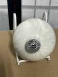 White Glass Ornament, 10 Available, PRICED INDIVIDUALLY