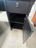 Black Particle Board L-Shaped Desk