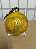 Waterford Vintage Holiday Heirlooms Frosted Glass Ball Ornament D