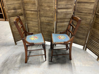 Needlepoint Chairs 2 pc