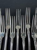 9-Piece Towle Old Master Sterling Silver Strawberry Forks