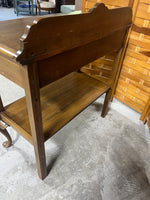 Side Table with Curved Legs and One Drawer