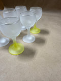 Set Of 6 Frosted Cordial Glasses