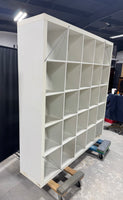 White IKEA Style 25-Cubby Cubicle Wall Unit