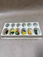 (B) Set Of 6 Floating Glass Aquatic Animal Aquarium Decorations