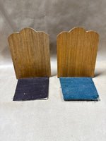 Handpainted Asian Style Wooden Bookends