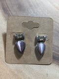 Silver Tone/Pink Earrings