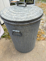 20 Gal Galvanized Metal Trash Can w/Lid