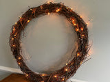 Grape Vine Wreath with Lights