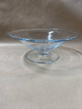 (B) Clear Glass Pedestal Bowl