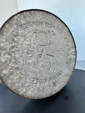 Red Nose Reindeer Farms Round Rustic Galvanized Tin Tray