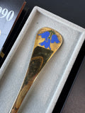 1990 Georg Jensen Denmark Gold Plated Harebell Spoon in Box