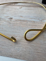 Gold Tone Wire Omega Choker