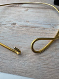 Gold Tone Wire Omega Choker