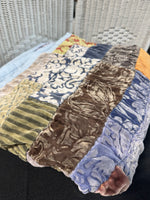 Velvet & Jacquard Patchwork Hand Made Quilt