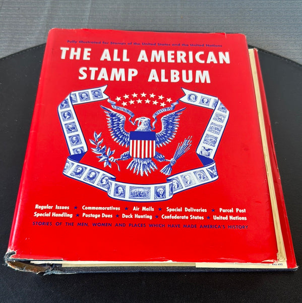 (E) 1963 Minkus The All American Stamp Album 3/4 Filled with Stamps