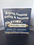 Large Firetime Marsallows Reproduction Storage Tin