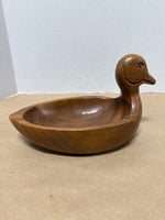 Walnut Wood Duck Trinket Dish