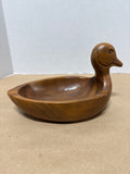 Walnut Wood Duck Trinket Dish