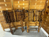 Bamboo Style Pair of Folding TV Tray Tables