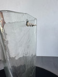 Heavyweight Clear Art Glass Wall Vase