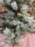 Shimmery Pale Green  3 ft. Faux Christmas Tree with Pine Cones and Burlap Base (B)