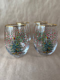 Spode Stemless Wine Glass Set - 4 Glasses - Appears Unused