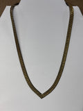 Vintage Gold Tone Herringbone V-Shape Choker