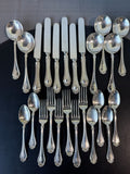 24-Piece Mermod Jaccard & King Co. Sterling Silver Monogrammed Flatware
