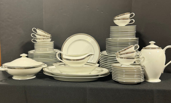 80-Piece Rosenthal Germany Duchess Silver Continental China Set