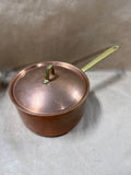 (F) Paul Revere Copper Sauce Pot With Brass Handles