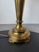 Heavyweight Vintage Brass Dual Bulb 3-Way Table Lamp (WORKS)