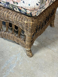 Wicker Ottoman with Cushion